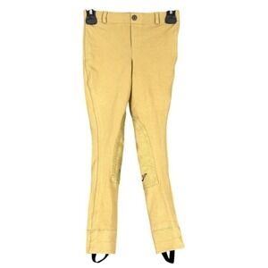 TuffRider Starter Lowrise Pull On Jods Equestrian Riding Breeches Tan‎ 10 Kids
